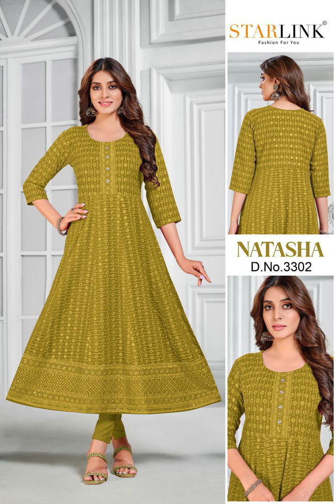 Starlink Natasha Festive Wear Wholesale Anarkali Kurtis Catalog